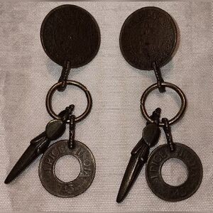 Antique rare Indian coin earrings